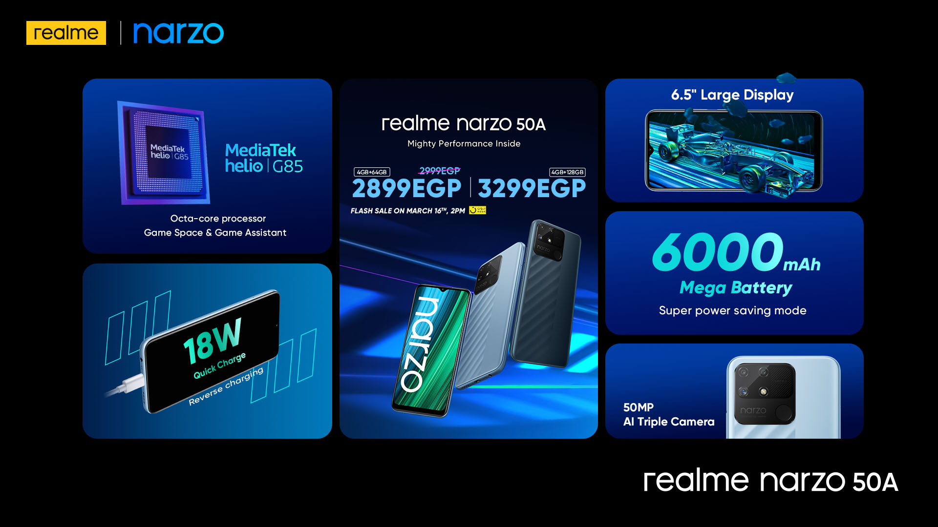 realme تُطلق سلسلة هواتف Narzo 50 في مصر وتصبح أسرع العلامات التجارية نموًا لهواتف الجيل الخامس 5G