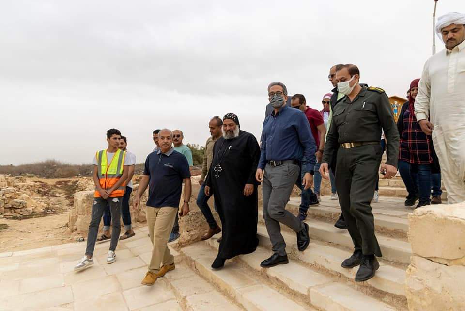 العنانى يتفقد موقع أبو مينا الأثري بعد الإنتهاء من تنفيذ مشروع خفض منسوب المياه الجوفية