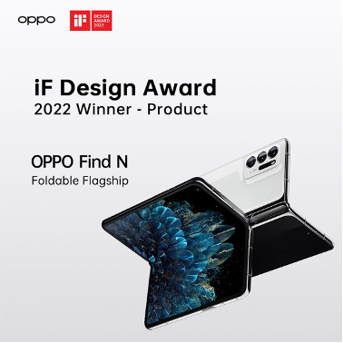 هاتف OPPO Find N يحصل على جائزتان في مسابقة التصاميم iF Design 2022