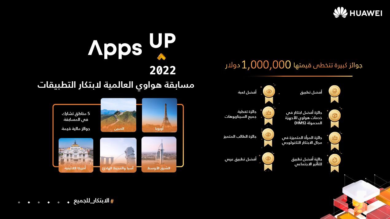 مسابقة Apps UP تعود مجدداً بجوائز نقدية تزيد عن مليون دولار أمريكي