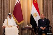 امير قطر يبحث مع الرئيس السيسي تطورات الأوضاع في قطاع غزة.. هاتفياً