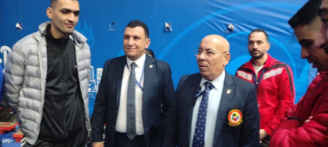 رئيس الاتحاد المصري للكاراتيه يتابع أبطال منتخبنا الوطني في البطولة العربية بالأردن