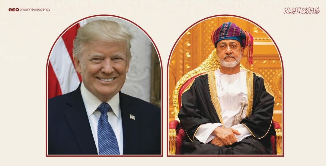 سلطان عمان يتلقى اتصالا هاتفيا من ترامب عن تقديره للجهود العُمانية في المفاوضات الجارية مع إيران