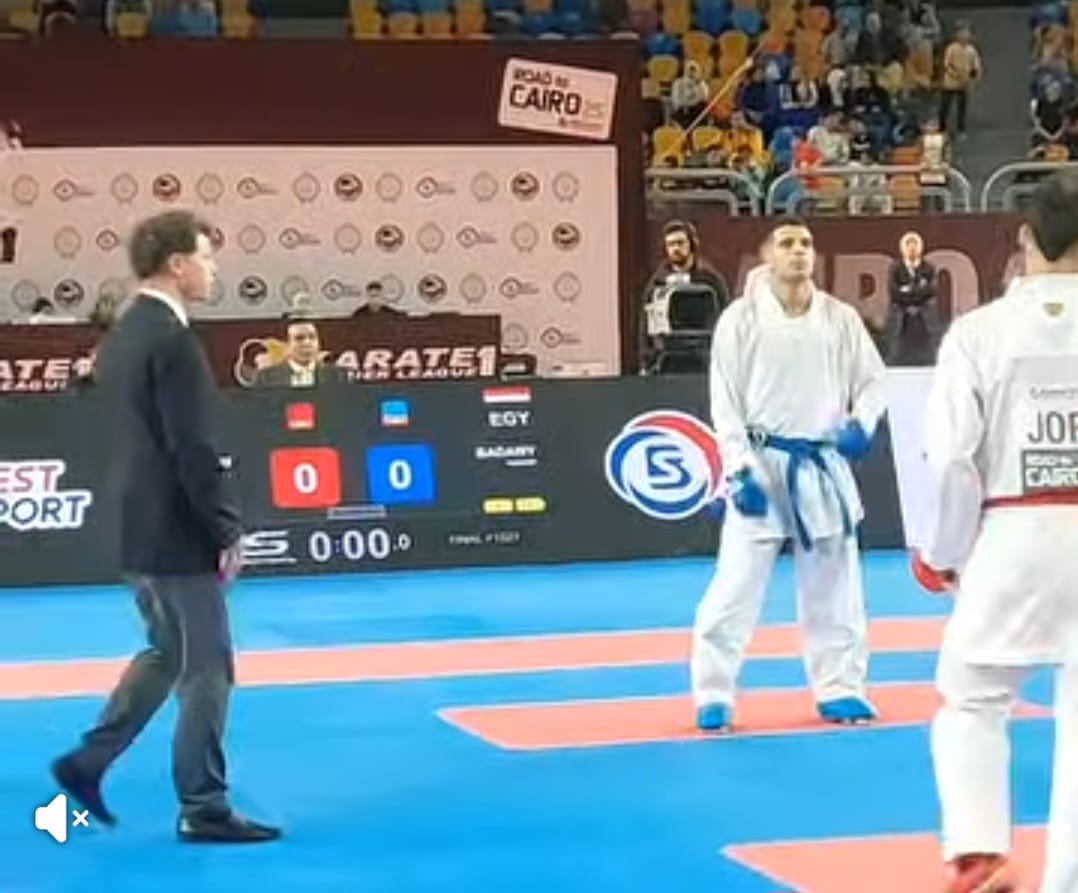 يوسف بدوي ينتزع ذهبية الدوري العالمي للكاراتيه