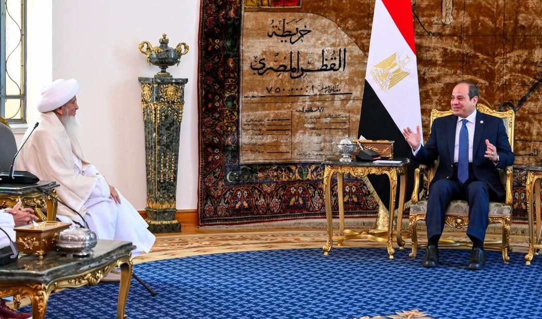 الرئيس السيسى يستقبل سلطان طائفة البهرة