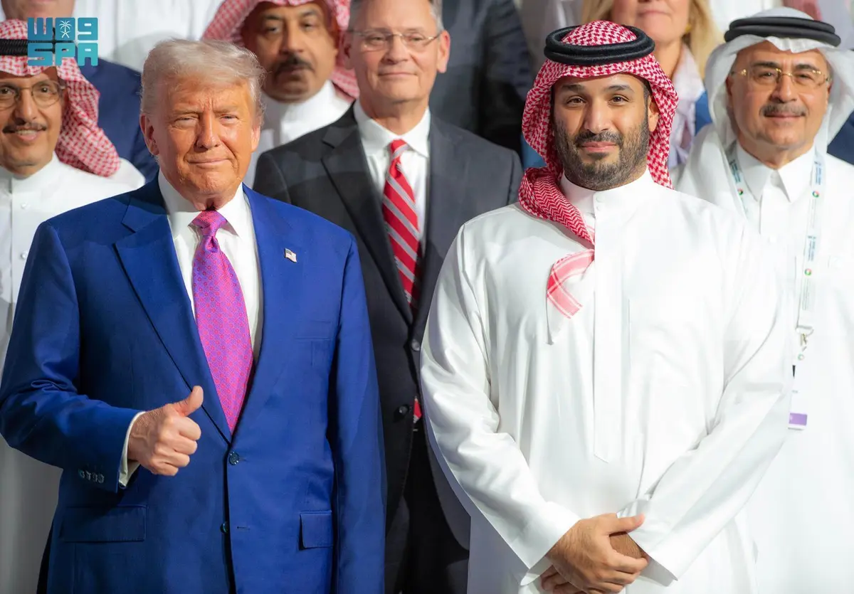 ولي العهد والرئيس الأمريكي والرئيس السوري يعقدون لقاءً حول مستقبل الأوضاع في سوريا