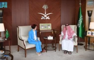 سفير المملكة لدى مصر يستقبل المديرة الإقليمية لبرنامج الأغذية العالمي