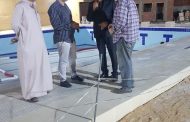 الفرماوى يتفقد الأعمال الإنشائية لحمام السباحة بمركز شباب أجهور الكبرى