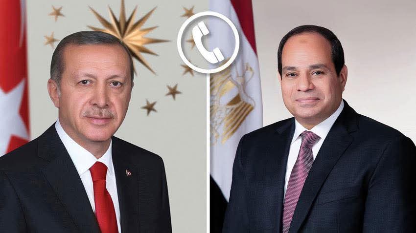 الرئيس السيسي يبحث مع نظيره التركي الأوضاع الإقليمية والتصعيد الإسرائيلي