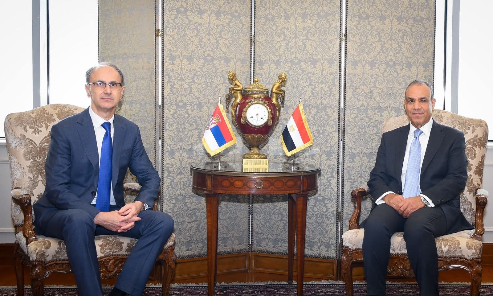 وزير الخارجية يبحث زيادة الاستثمارات المتبادلة بين البلدين مع رئيس الوزراء الصربي