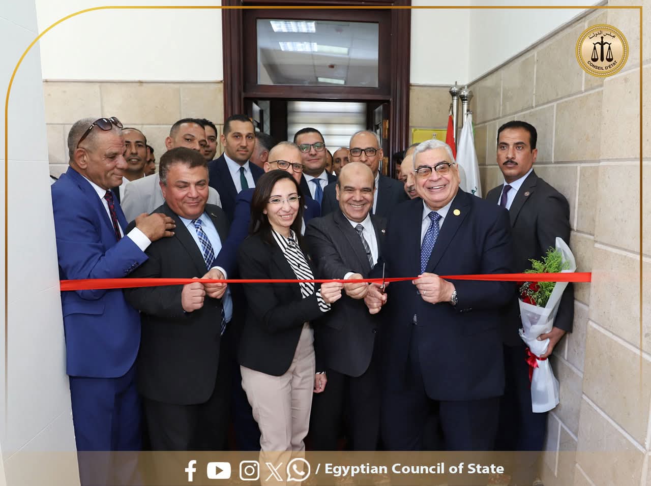رئيس مجلس الدولة ومحافظ البحيرة يتفقدان مجمع محاكم مجلس الدولة بالبحيرة