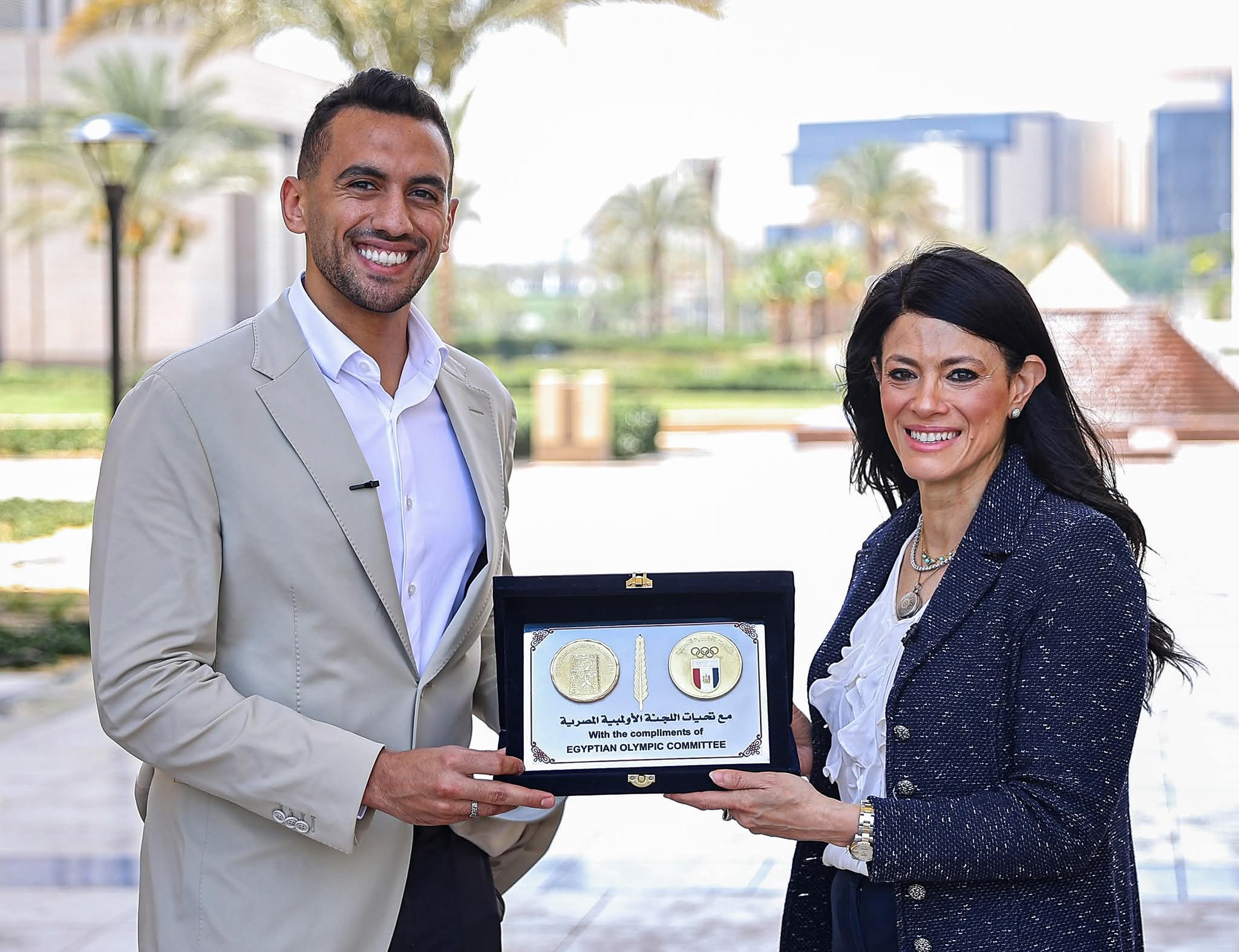 المشاط تُشارك في الاحتفال بـ «اليوم الأولمبي» وتُكرم لاعبة مصر بعد فوز منتخب السيدات بالميدالية البرونزية