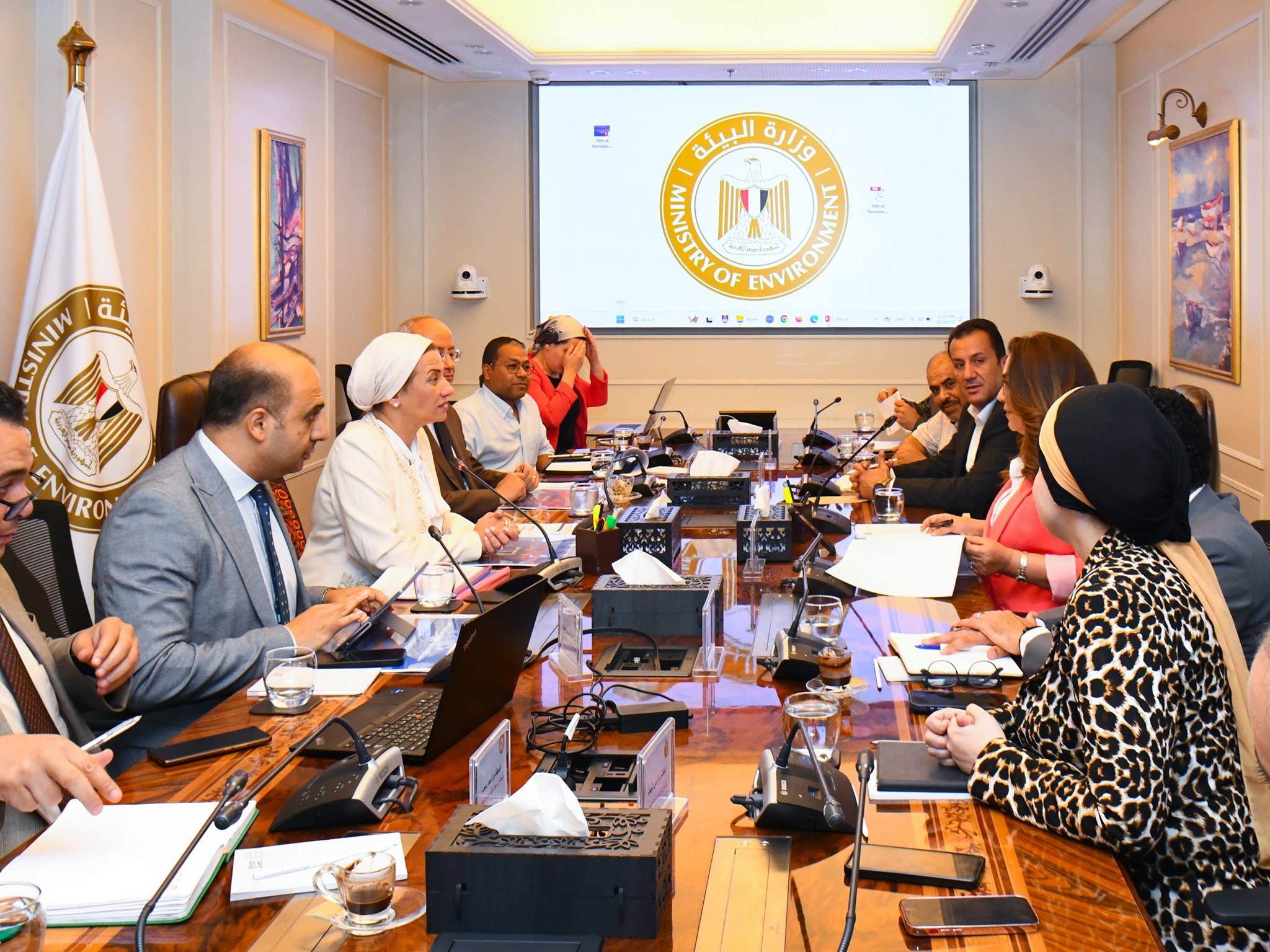 وزيرتا البيئة والتنمية تتابعان تطورات آخر مراحل إنشاء المدينة المتكاملة لمعالجة المخلفات بالعاشر من رمضان