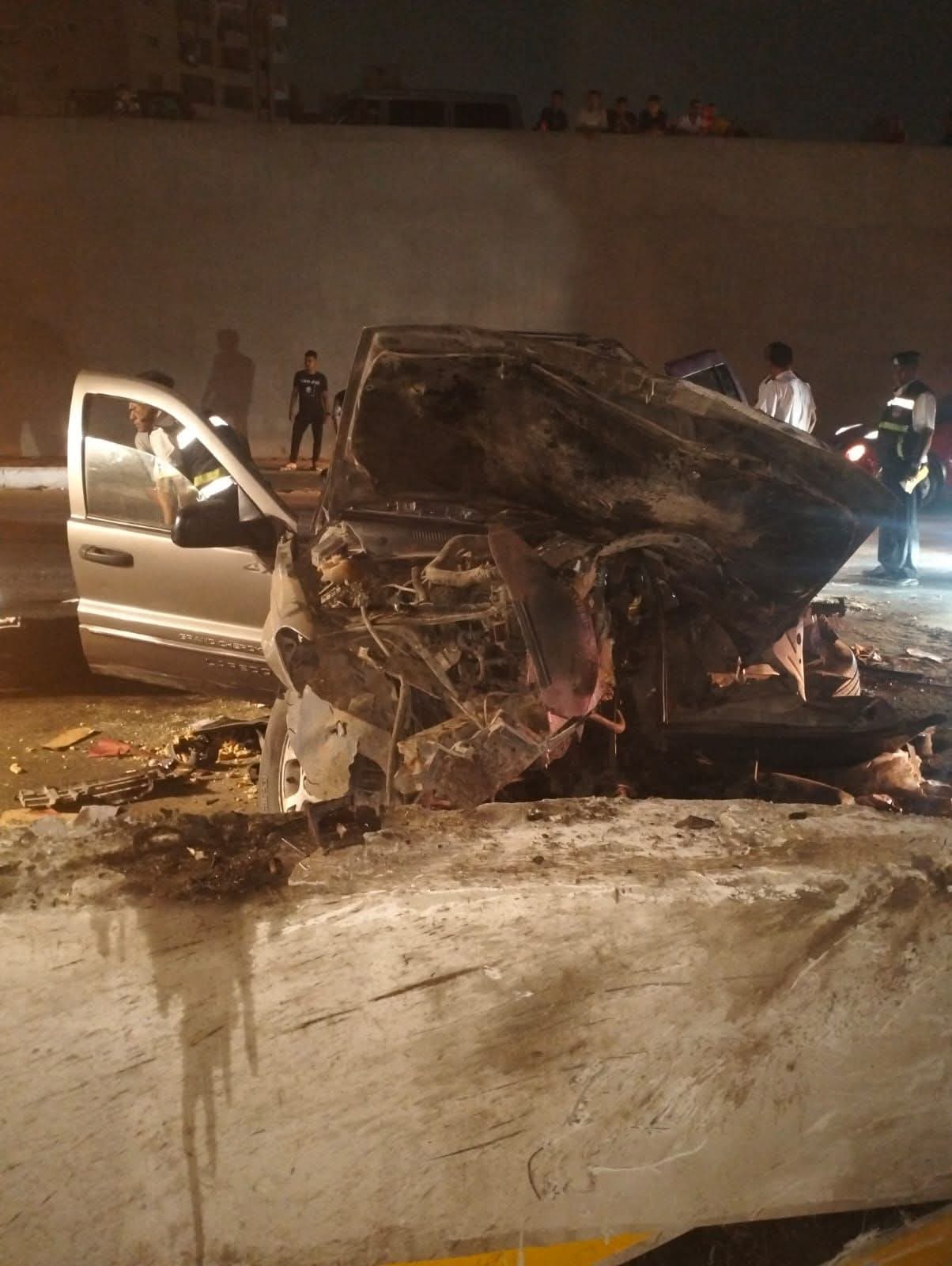 مصرع سائق اصطدم بسيارته في محطة الاتوبيس الترددى بمنطقة ام بيومى