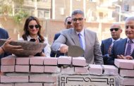 محافظ الجيزة يضع حجر أساس إنشاء مكتبة مصر العامة