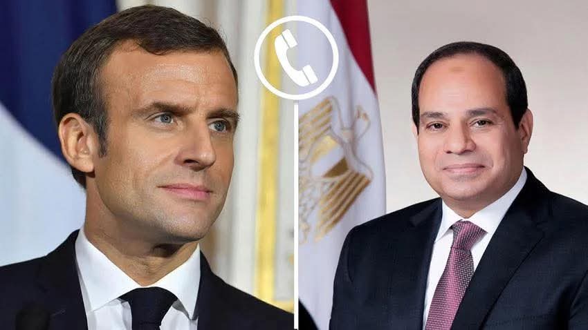 الرئيس السيسي يتلقى اتصالًا هاتفيًا من الرئيس الفرنسي إيمانويل ماكرون