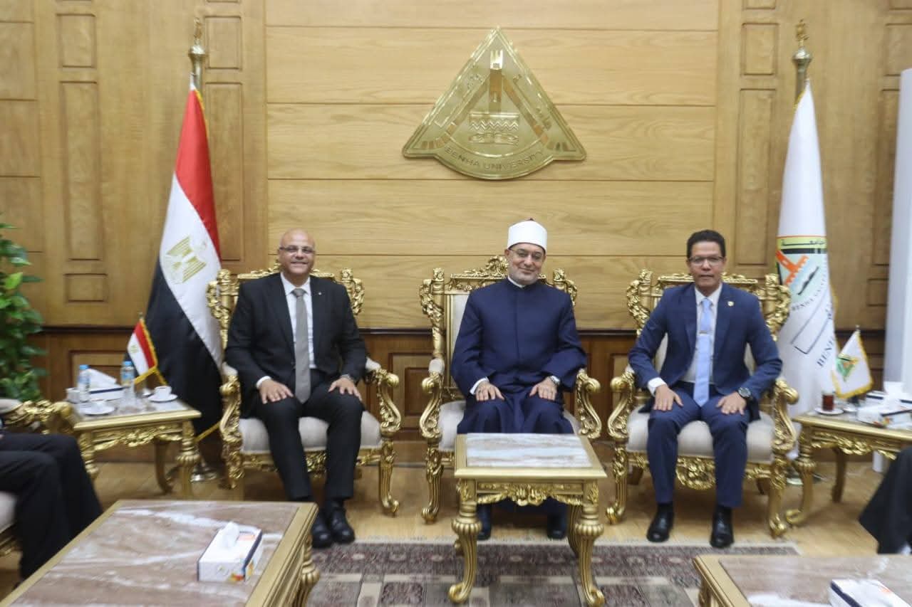 المفتى ومحافظ القليوبية ورئيس جامعة بنها يفتتحون فعاليات الملتقي البيئي