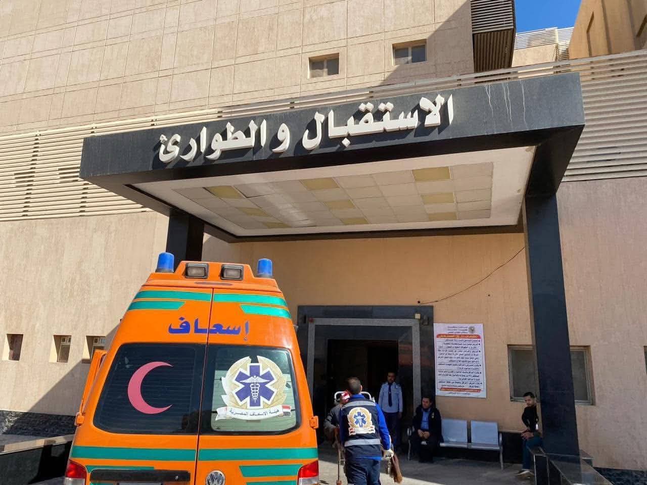 استقبال ٢٢٢ حالة طارئة خلال ٢٤ ساعة بمستشفى الطوارئ الجديد بجامعة سوهاج
