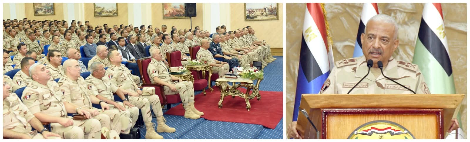 وزير الدفاع يلتقى بعدد من مقاتلى المنطقة الجنوبية العسكرية