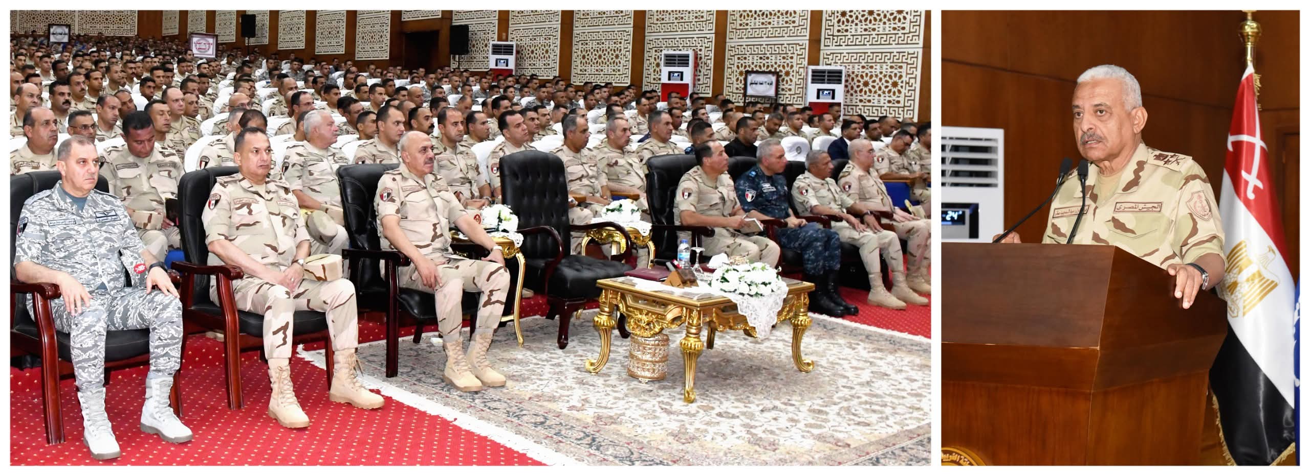 وزير الدفاع يلتقى بعدد من مقاتلى المنطقة الغربية العسكرية