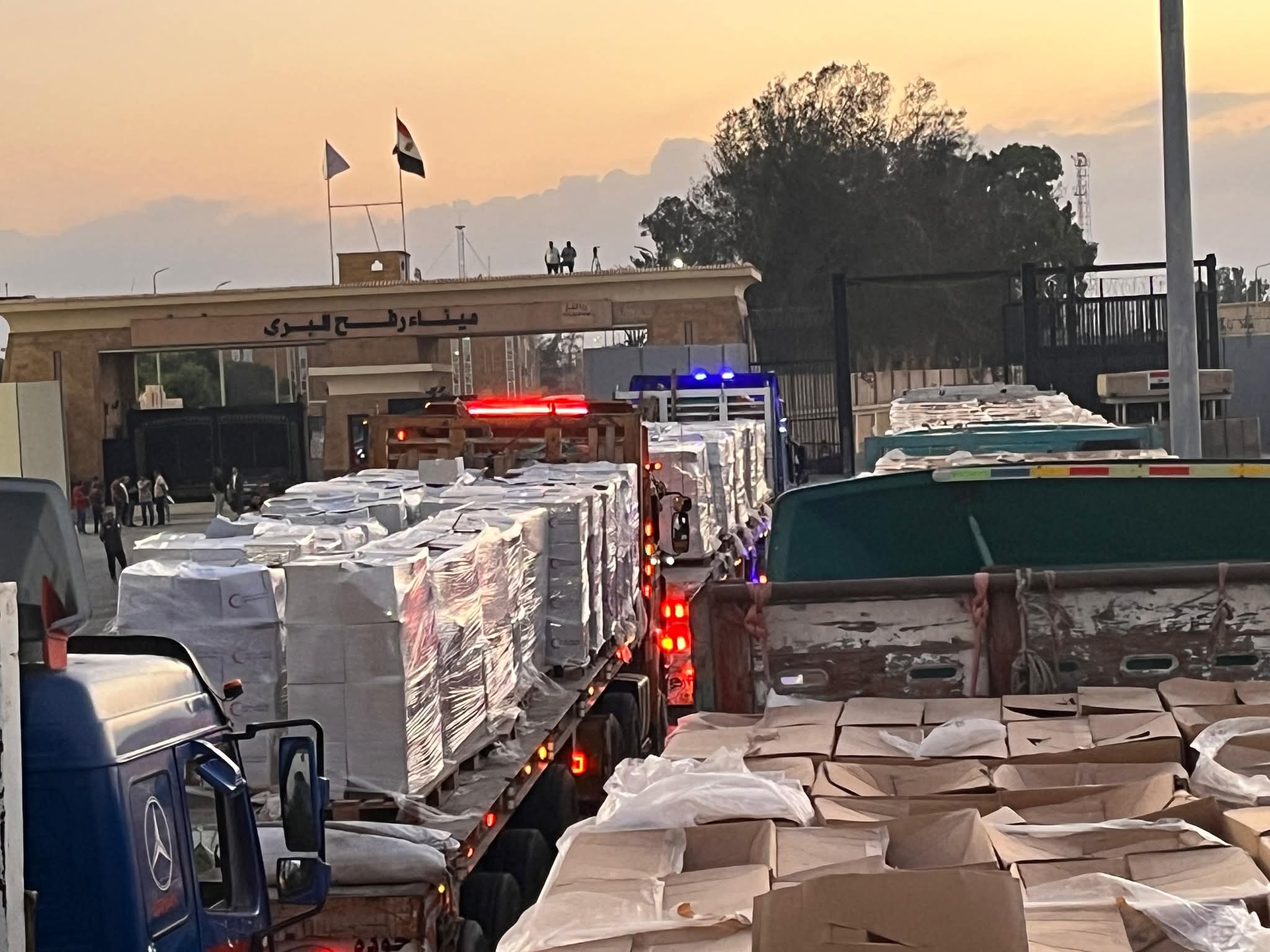 الهلال الأحمر المصري يدفع بأكثر من 1500 طن مساعدات غذائية وإغاثية وطبية في قافلة «زاد العزة»