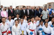 وزير الرياضة ومحافظ القاهرة ورئيس صندوق التنمية يفتتحون حمام سباحة نصف اولمبي بمركز التنمية الشبابية بالاسمرات