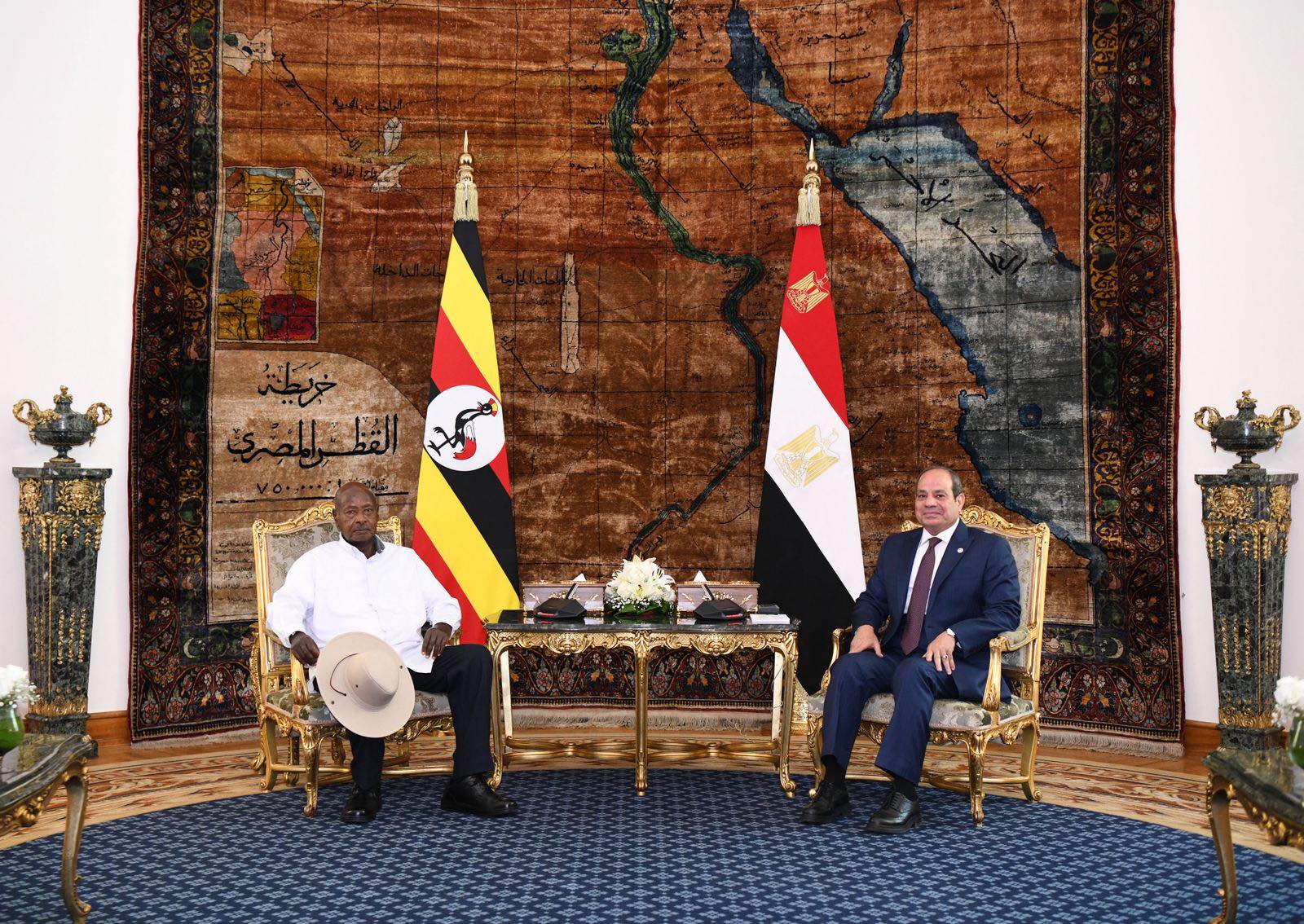 الرئيس السيسى يستعرض سبل الارتقاء بالعلاقات الثنائية التاريخية بين مصر وأوغندا