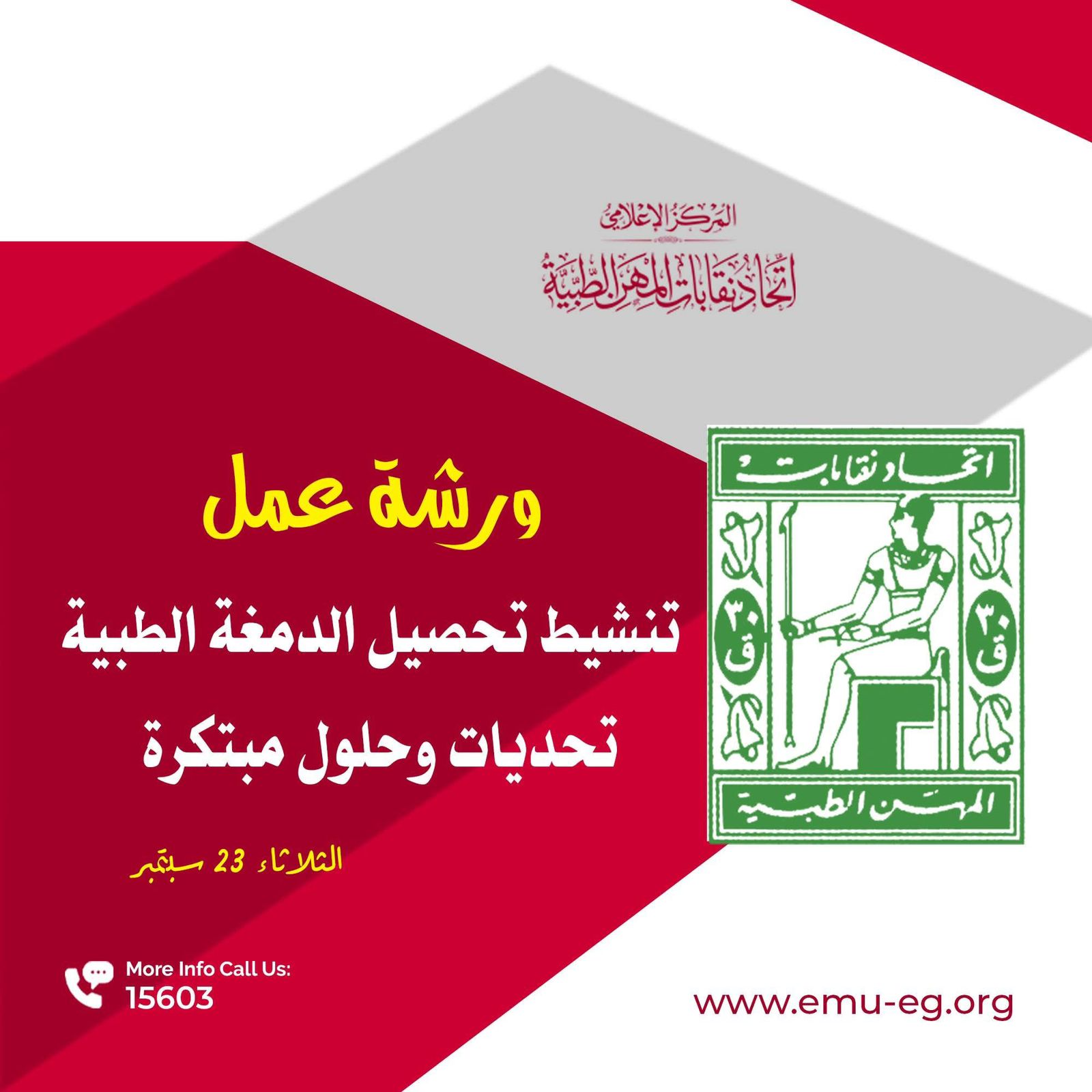 اتحاد نقابات المهن الطبية ينظم ورشة عمل لتنشيط تحصيل الدمغة الطبية