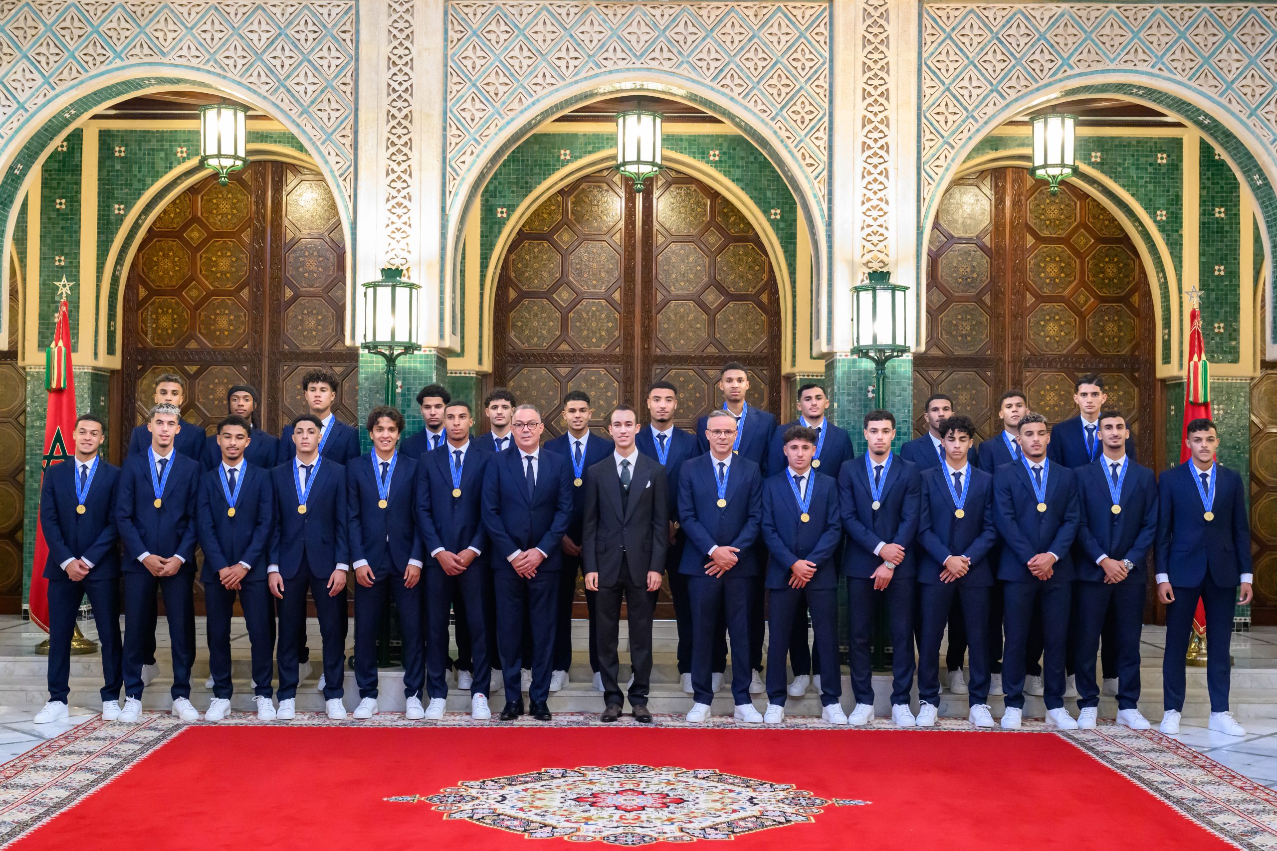 ولي العهد الأمير مولاي الحسن يترأس حفل تكريم أبطال العالم من المنتخب المغربي لأقل من 20 سنة