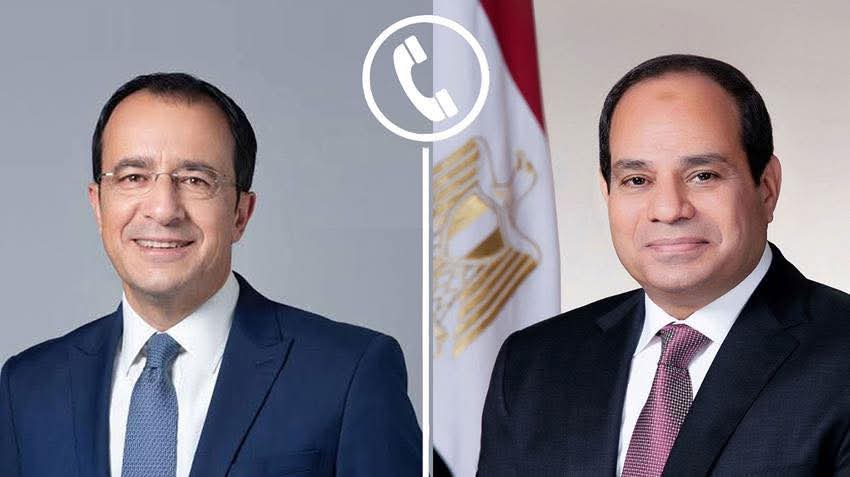 الرئيس السيسى يبحث مستجدات الأوضاع في منطقة الشرق الأوسط مع نظيره القبرصي