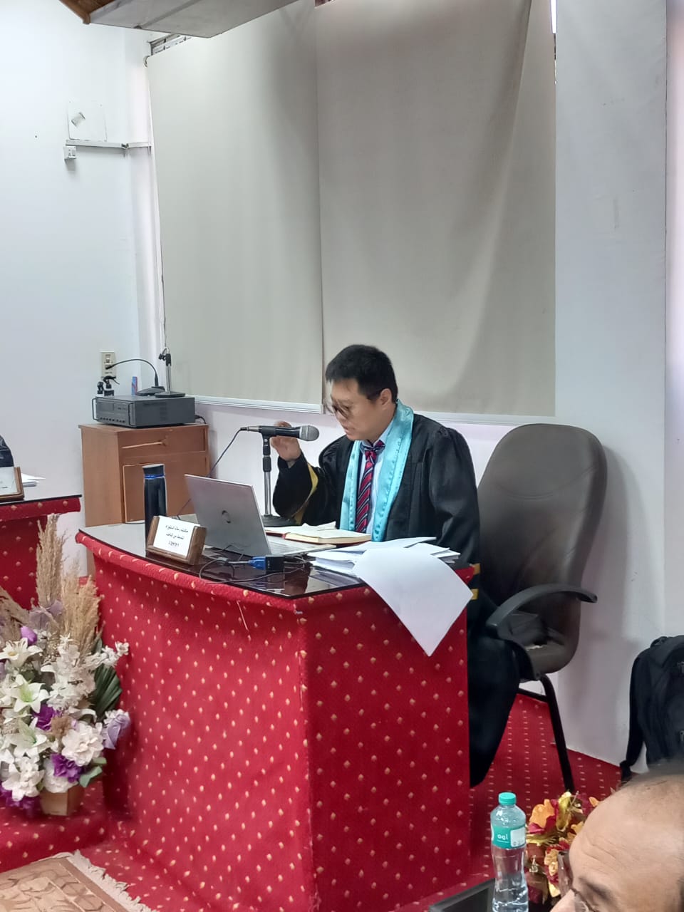 باحث صيني يحصل على الدكتوراه في اللغة الفرنسية من جامعة قناة السويس