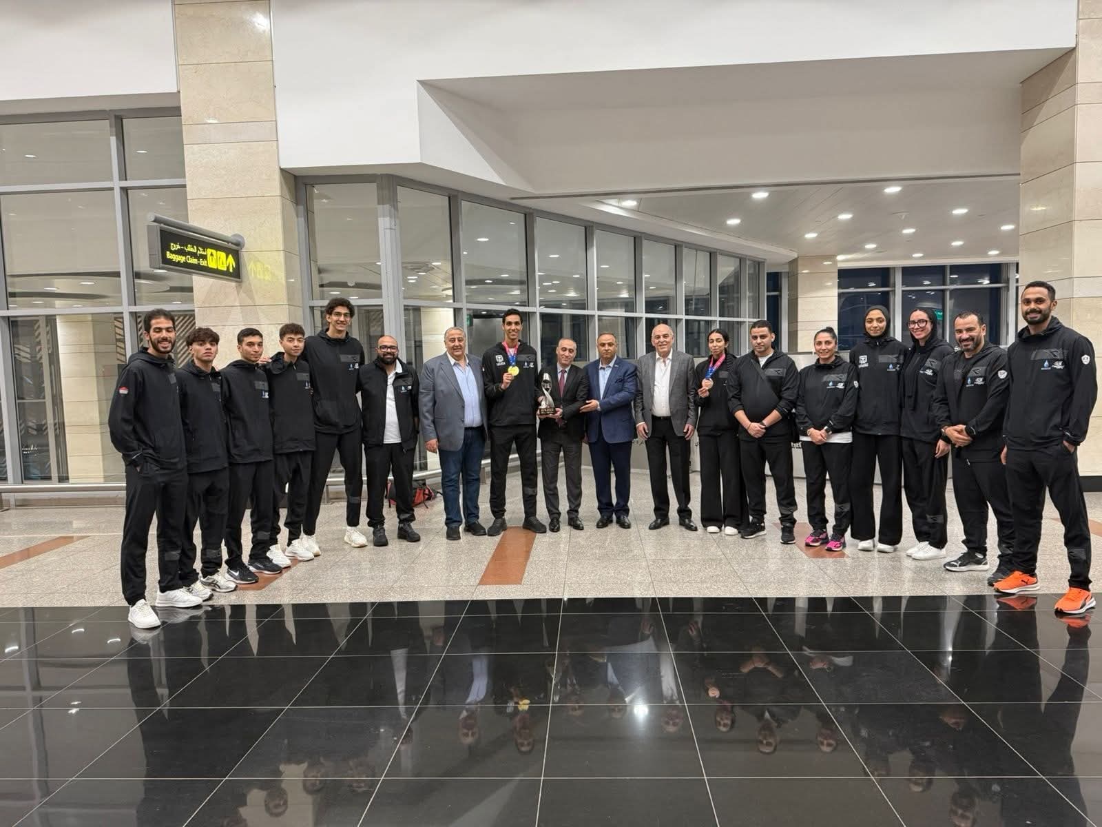 استقبال رسمي لبعثة منتخب مصر للتايكوندو بعد الإنجاز التاريخي في بطولة العالم بالصين