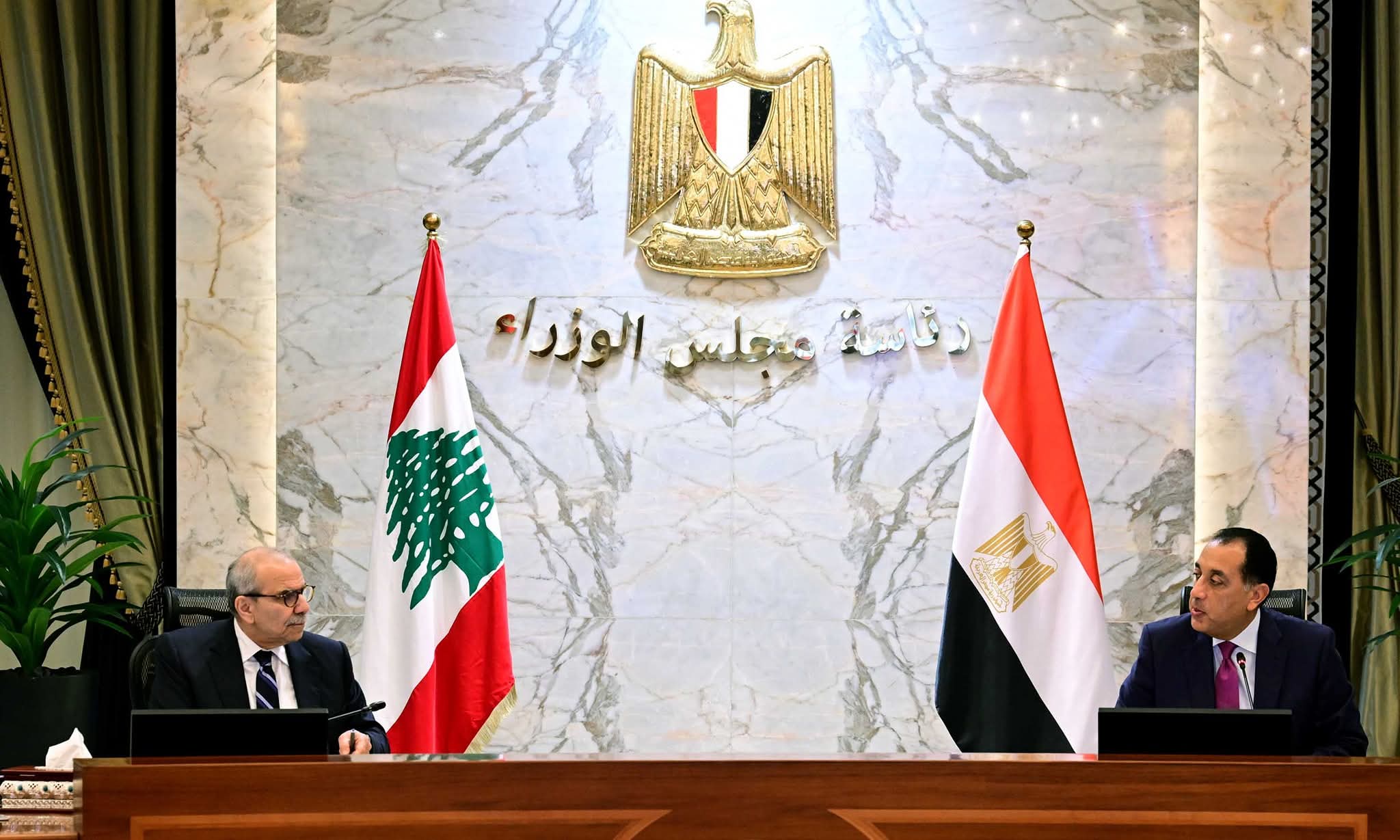 رئيسا وزراء مصر ولبنان يترأسان اجتماع اللجنة العليا المصرية اللبنانية المشتركة لاستعراض ملفات التعاون