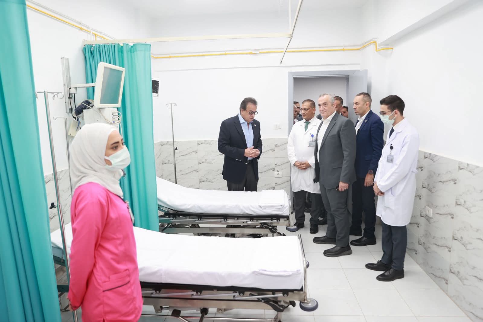 وزير الصحة يشهد :افتتاح أقسام الطوارئ والعيادات الخارجية بالمطرية التعليمي والمعهد القومي للكلى