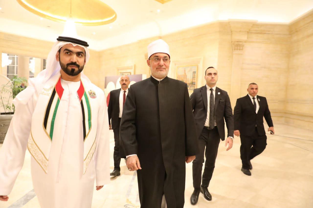 مفتي الجمهورية يشارك دولة الإمارات احتفالها بالعيد الوطني الـ54 ويؤكد عمق الروابط بين البلدين