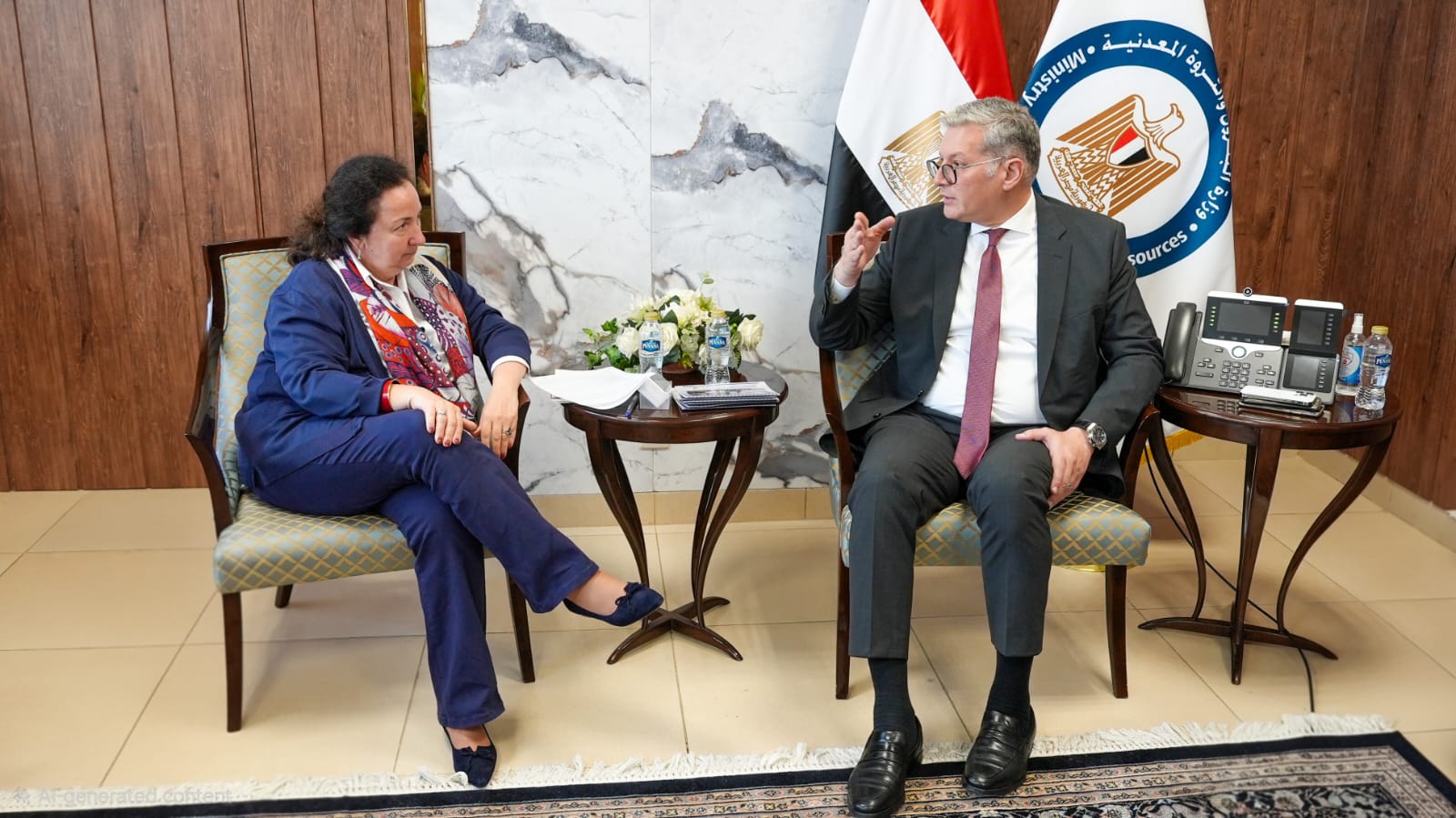 محادثات مع البنك الأوروبي لإعادة الإعمار والتنمية لبحث تعزيز التمويل والاستثمار في قطاعي البترول والتعدين
