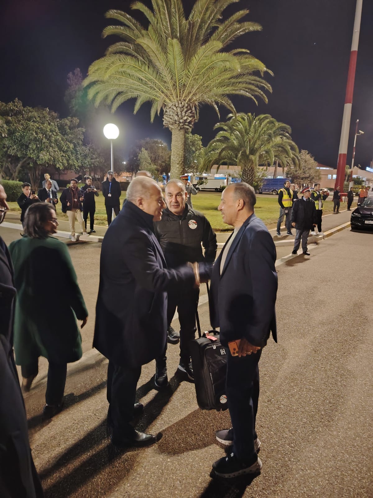 استقبال سفير مصر بالرباط لبعثة المنتخب المصري لكرة القدم المشارك في بطولة الكان 2025