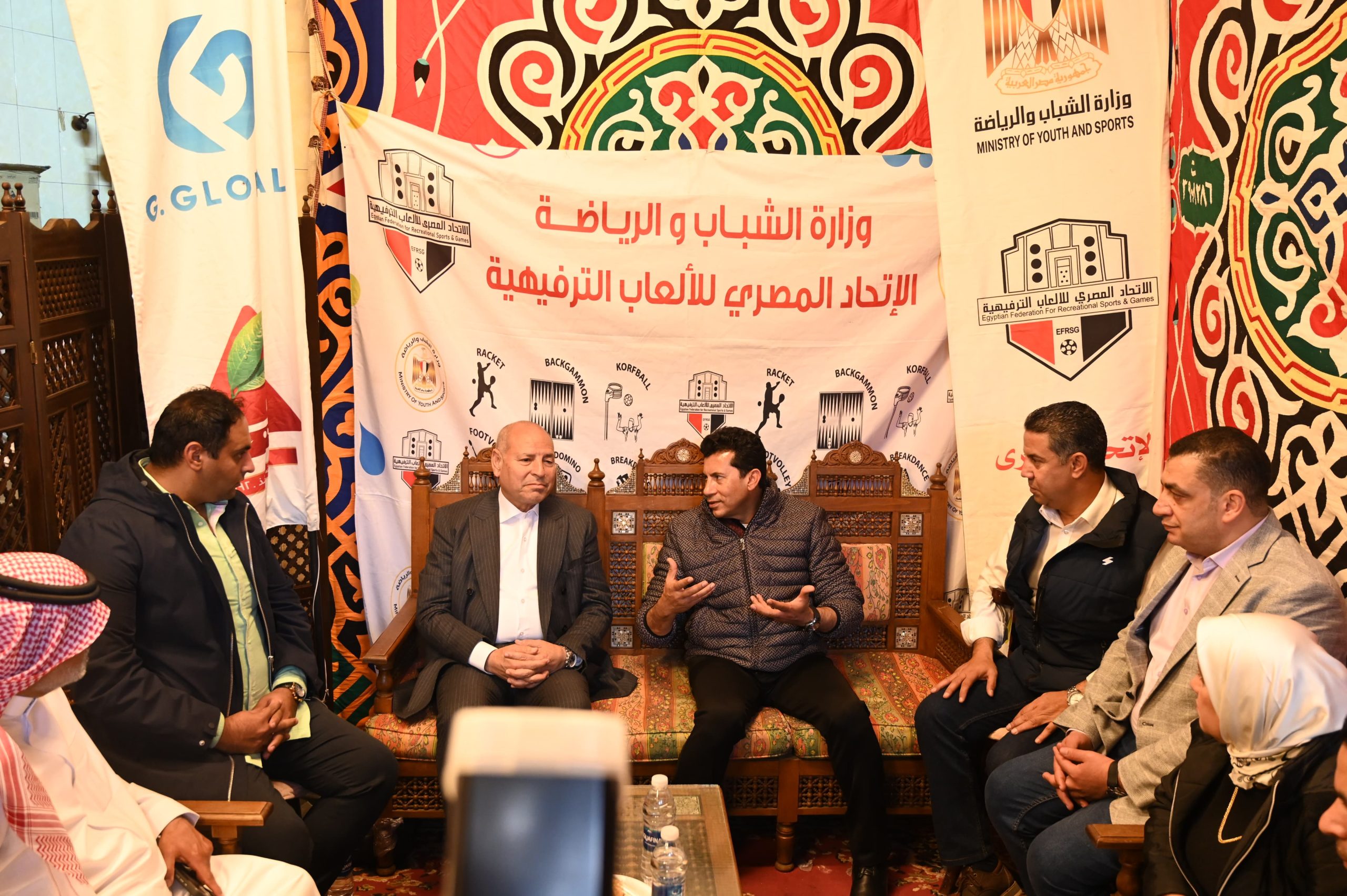 صبحي ومحافظ القاهرة يشهدان ختام نهائي دوري القهاوي للطاولة والدومينو