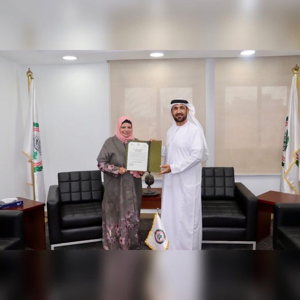 تكريم شيخة الجفيري في مقر البرلمان العربي بالقاهرة