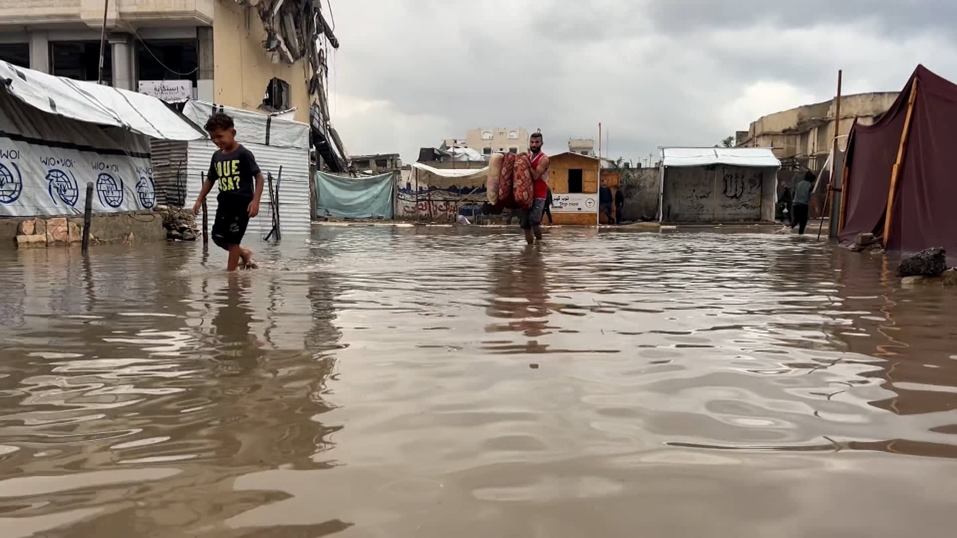 الشتاء يتحول إلى كارثة إنسانية: 20 وفاة وآلاف النازحين بالعراء في غزة
