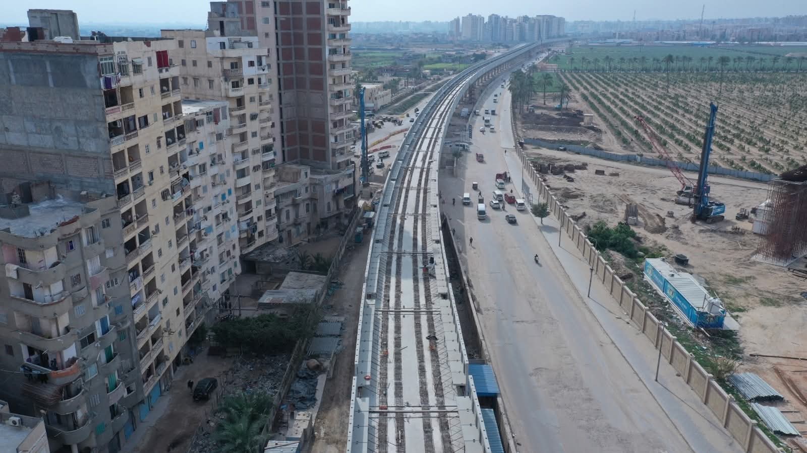 النقل تكشف عن أحدث تصوير جوي لتقدم أعمال تنفيذ مشروع مترو الإسكندرية
