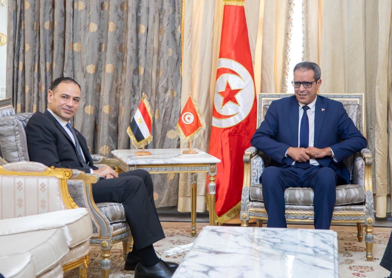 السفير المصري لدى تونس يلتقي برئيس المجلس الوطني للجهات والأقاليم
