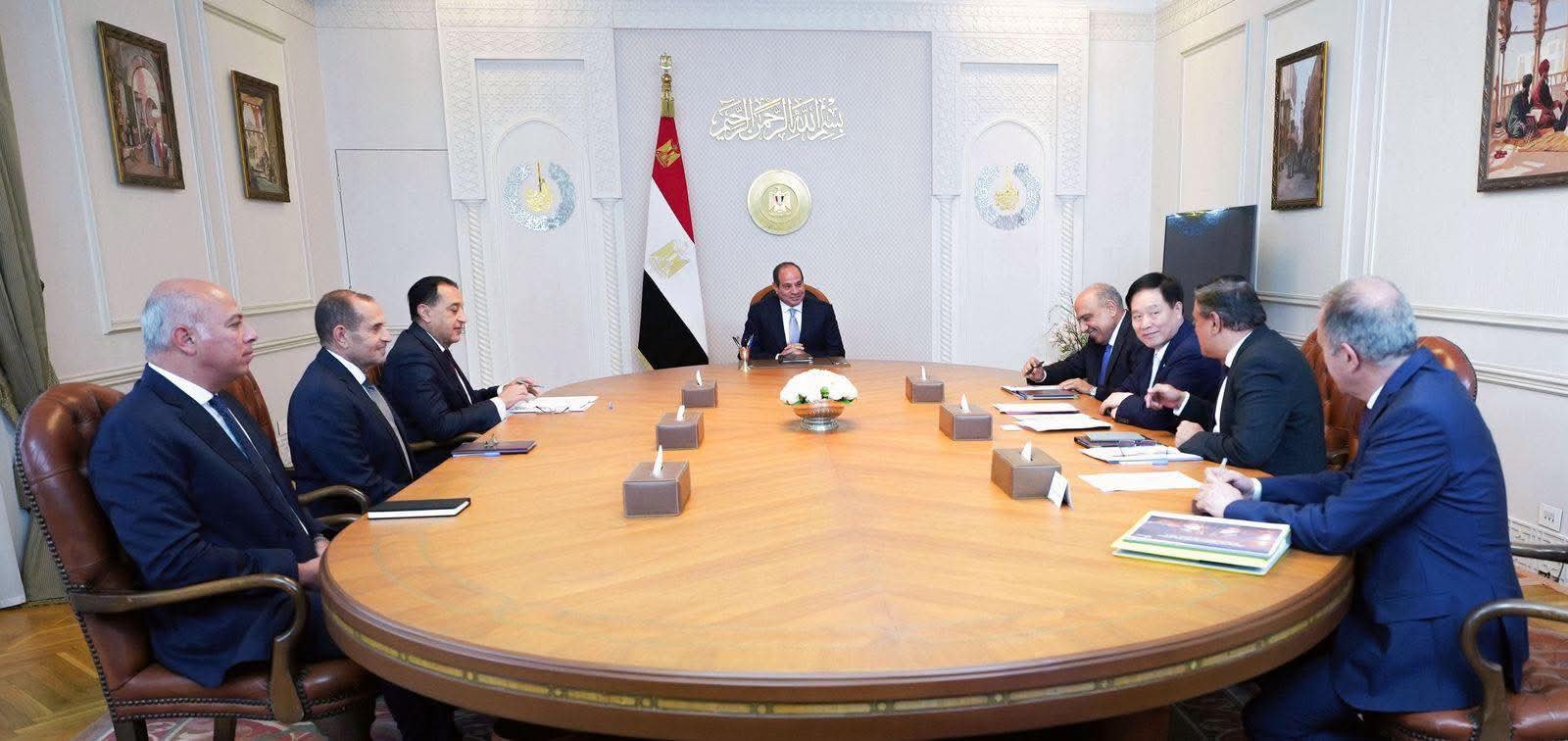 الرئيس السيسى يبحث سبل التعاون مع شركة GCL الصينية في الطاقة المتجددة