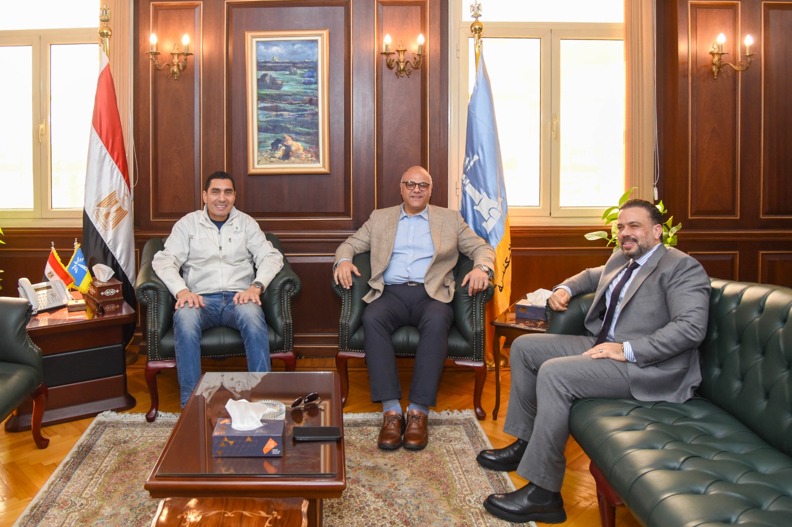 جوهر يتابع مع محافظ الإسكندرية المنشآت الشبابية والرياضية