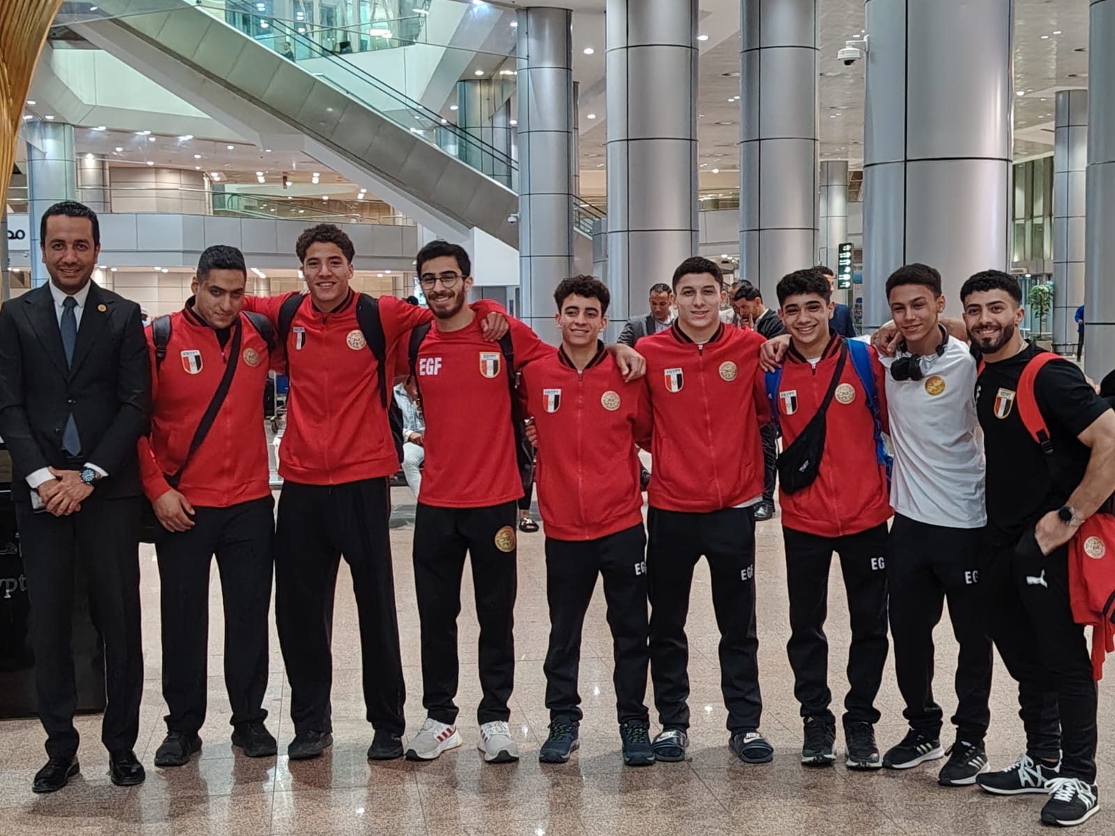 استقبال بعثة منتخب مصر للجمباز بعد تألقه في البطولة الأفريقية بالكاميرون