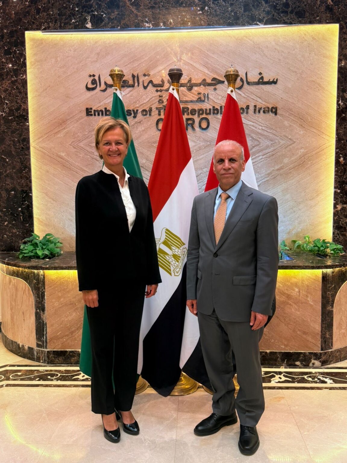 سفير العراق يبحثُ مع سفيرةِ الاتحادِ الأوروبي اخر التطوّراتِ في المنطقة وملفّات الطاقة