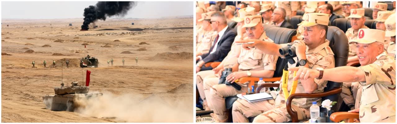 وزير الدفاع يشهد تنفيذ المرحلة الرئيسية للمشروع التكتيكى بجنود ( بدر 2026) بالذخيرة الحية