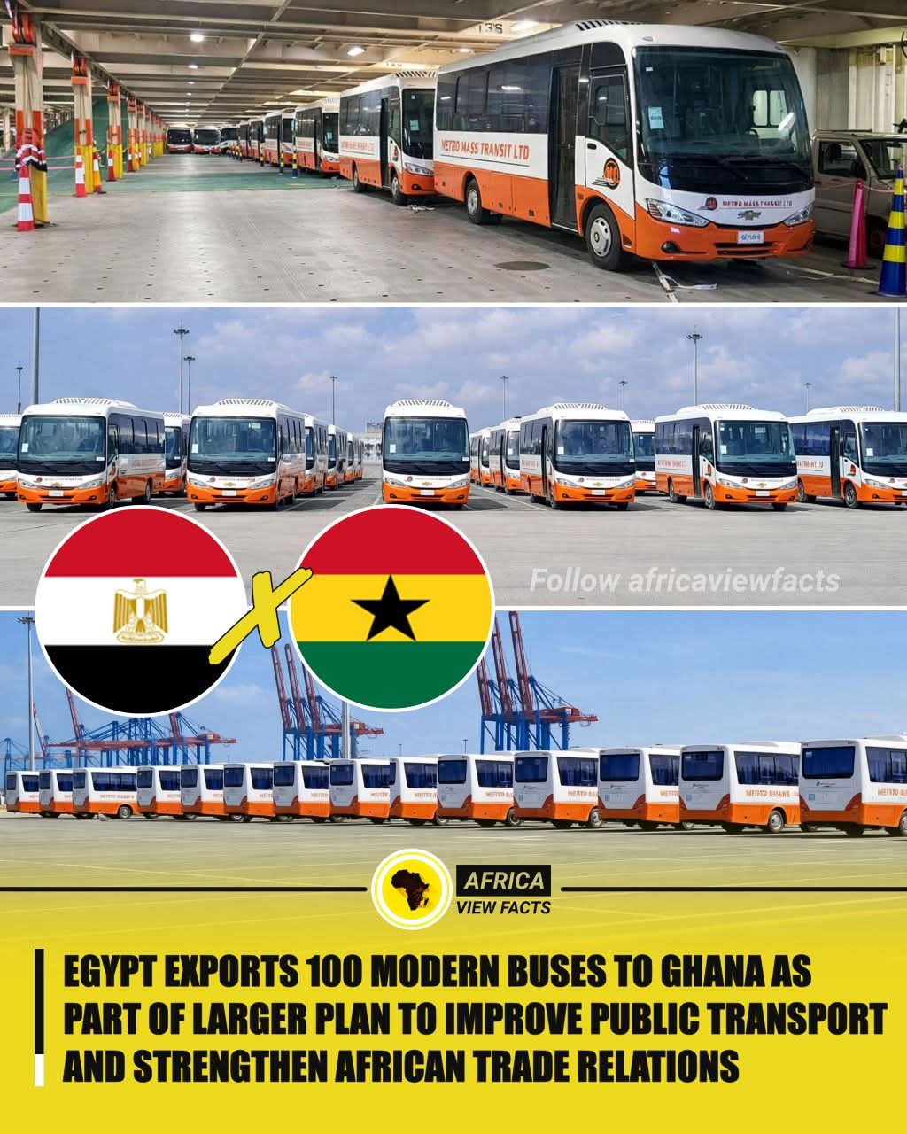 مصر تصدر 100 أتوبيس نقل عام إلى غانا