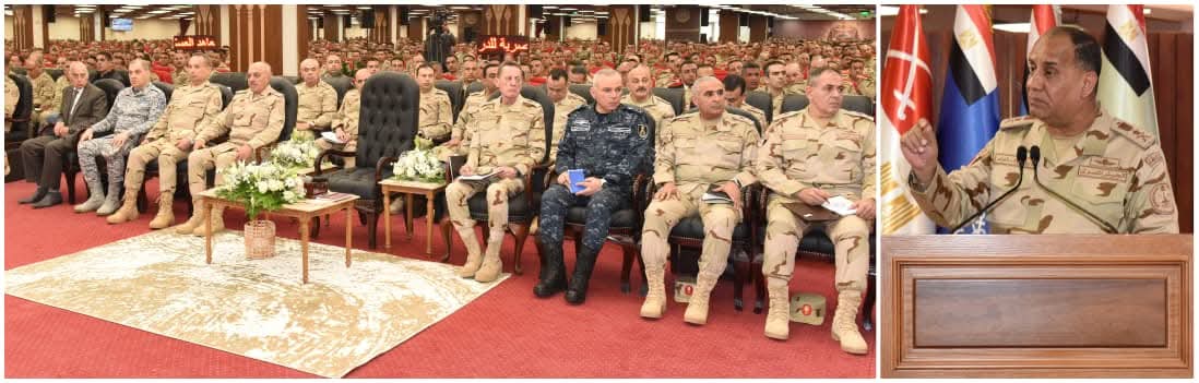 وزير الدفاع يلتقى عدداً من دارسى الأكاديمية العسكرية للدراسات العليا والإستراتيجية والمعاهد العسكرية