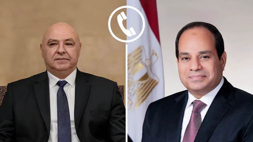 السيسي وجوزاف عون: تنسيق مشترك لحماية لبنان ودعم طريق السلام